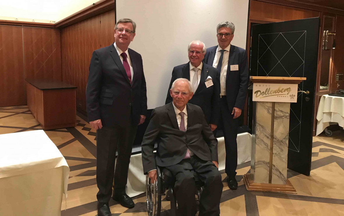 Willi Stächele, Dr. Wolfgang Schäuble, Meinrad Schmiederer und Dr. Dieter Salomon.