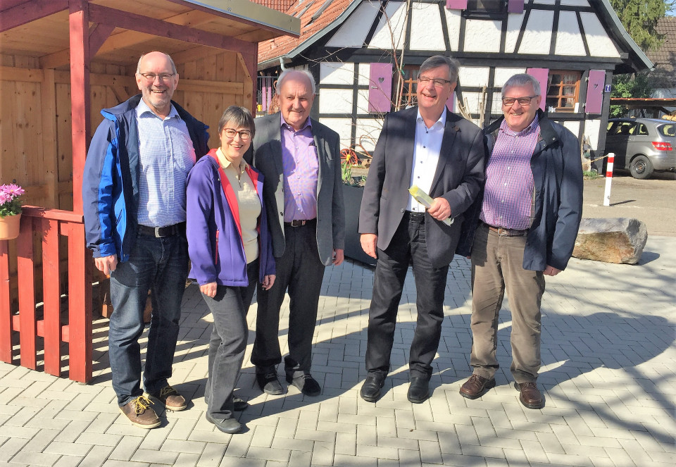 Von links: Gerd Maurer, Elke Manhardt, Heinz Speck, Willi Stchele, Rolf Faulhaber
